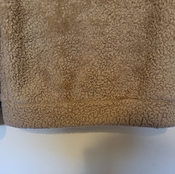 Lemite Women's Cozy teddy bear fleece  hooded jacket - Camel small - Picture 13 of 15